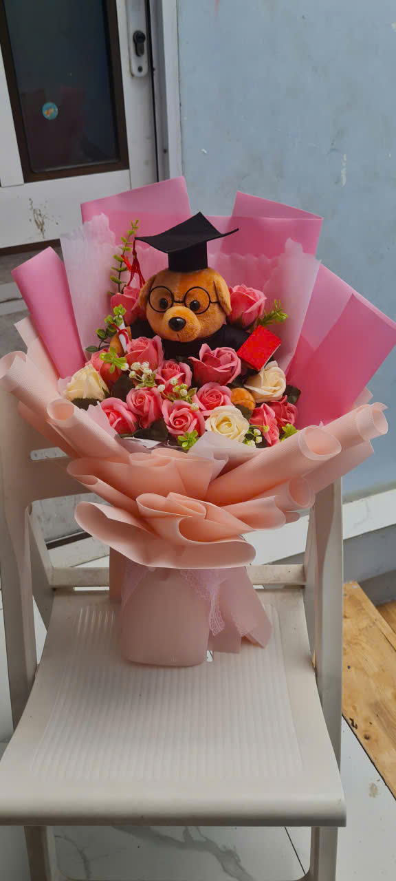 Bó Hoa Tốt Nghiệp Gấu Cử Nhân